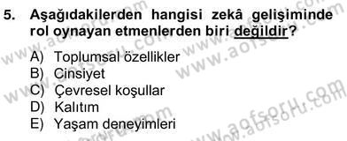 İlköğretime Hazırlık Ve İlköğretim Programları Dersi 2013 - 2014 Yılı (Vize) Ara Sınav Soruları 5. Soru