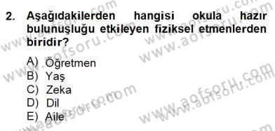 İlköğretime Hazırlık Ve İlköğretim Programları Dersi 2013 - 2014 Yılı (Final) Dönem Sonu Sınavı 2. Soru