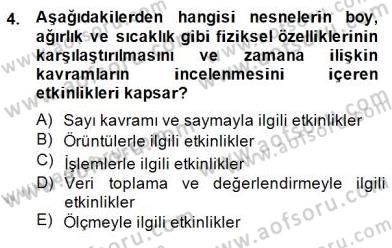 İlköğretime Hazırlık Ve İlköğretim Programları Dersi 2014 - 2015 Yılı (Final) Dönem Sonu Sınav Soruları 4. Soru