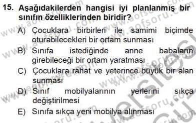 Davranış Ve Öğrenme Sorunu Olan Çocukların Eğitimi Dersi Ara Sınavı Deneme Sınav Soruları 15. Soru
