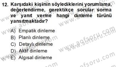 Davranış Ve Öğrenme Sorunu Olan Çocukların Eğitimi Dersi Ara Sınavı Deneme Sınav Soruları 12. Soru