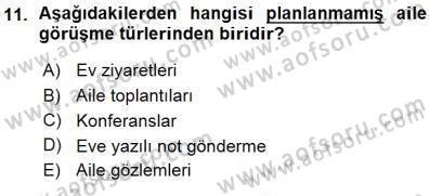 Davranış Ve Öğrenme Sorunu Olan Çocukların Eğitimi Dersi 2015 - 2016 Yılı (Vize) Ara Sınavı 11. Soru