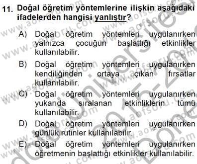 Davranış Ve Öğrenme Sorunu Olan Çocukların Eğitimi Dersi 2015 - 2016 Yılı (Final) Dönem Sonu Sınavı 11. Soru