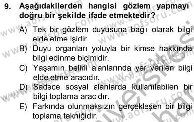 Çocukları Tanıma Teknikleri Dersi 2012 - 2013 Yılı (Vize) Ara Sınavı 9. Soru