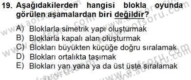 Çocukları Tanıma Teknikleri Dersi 2014 - 2015 Yılı (Vize) Ara Sınav Soruları 19. Soru