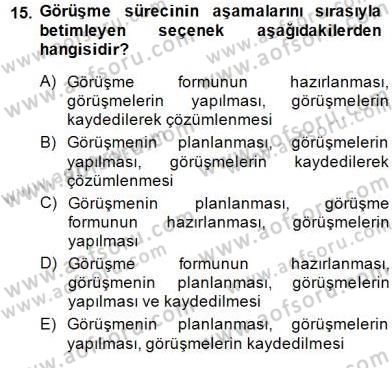Çocukları Tanıma Teknikleri Dersi 2014 - 2015 Yılı (Final) Dönem Sonu Sınav Soruları 15. Soru