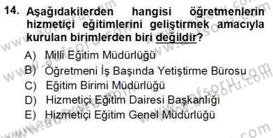 Öğretmenlikte Mesleki Gelişim Dersi Ara Sınavı Deneme Sınav Soruları 14. Soru