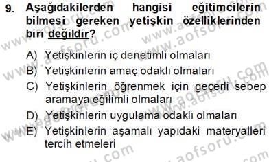 Öğretmenlikte Mesleki Gelişim Dersi 2013 - 2014 Yılı (Vize) Ara Sınavı 9. Soru