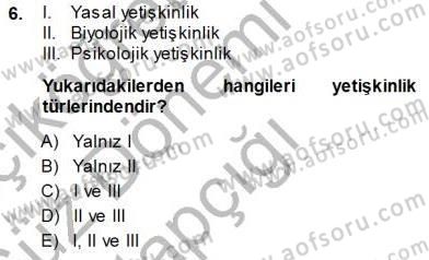 Öğretmenlikte Mesleki Gelişim Dersi 2014 - 2015 Yılı (Vize) Ara Sınavı 6. Soru