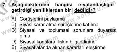 Okulöncesi Dönemde Değerler Eğitimi Dersi 2012 - 2013 Yılı (Vize) Ara Sınav Soruları 7. Soru