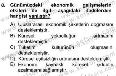 Okulöncesi Dönemde Değerler Eğitimi Dersi 2012 - 2013 Yılı (Vize) Ara Sınav Soruları 8. Soru