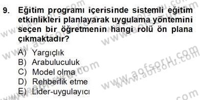 Okulöncesi Dönemde Değerler Eğitimi Dersi 2013 - 2014 Yılı (Final) Dönem Sonu Sınav Soruları 9. Soru