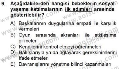 Okulöncesi Dönemde Değerler Eğitimi Dersi 2013 - 2014 Yılı Tek Ders Sınav Soruları 9. Soru