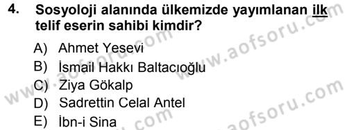 Eğitim Bilimine Giriş Dersi Ara Sınavı Deneme Sınav Soruları 4. Soru