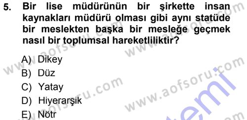 Eğitim Bilimine Giriş Dersi Ara Sınavı Deneme Sınav Soruları 5. Soru