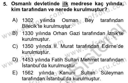 Eğitim Bilimine Giriş Dersi 2016 - 2017 Yılı 3 Ders Sınav Soruları 5. Soru