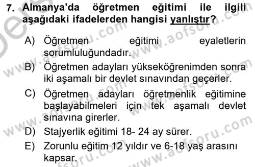 Eğitim Bilimine Giriş Dersi 2016 - 2017 Yılı 3 Ders Sınav Soruları 7. Soru