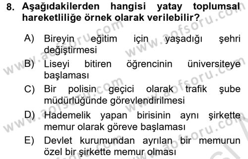 Eğitim Bilimine Giriş Dersi Ara Sınavı Deneme Sınav Soruları 8. Soru
