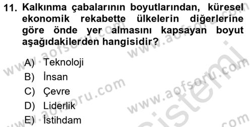 Eğitim Bilimine Giriş Dersi 2023 - 2024 Yılı (Final) Dönem Sonu Sınav Soruları 11. Soru