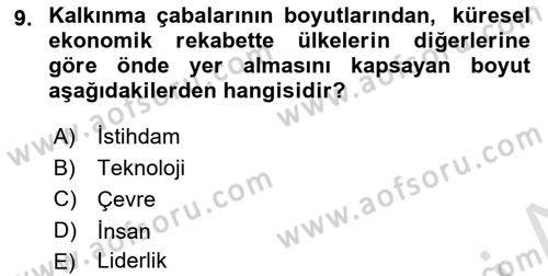Eğitim Bilimine Giriş Dersi 2023 - 2024 Yılı Yaz Okulu Sınav Soruları 9. Soru