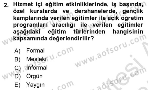 Eğitim Bilimine Giriş Dersi 2024 - 2025 Yılı (Vize) Ara Sınav Soruları 2. Soru