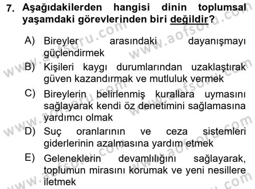 Eğitim Bilimine Giriş Dersi 2024 - 2025 Yılı (Vize) Ara Sınav Soruları 7. Soru