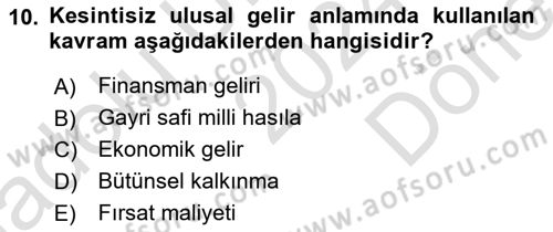 Eğitim Bilimine Giriş Dersi 2024 - 2025 Yılı (Final) Dönem Sonu Sınav Soruları 10. Soru