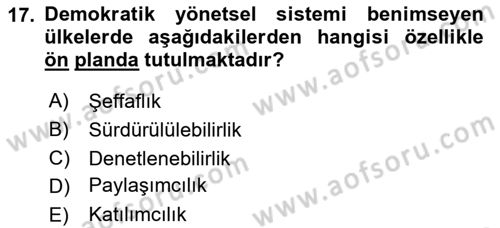 Eğitim Bilimine Giriş Dersi 2024 - 2025 Yılı (Final) Dönem Sonu Sınav Soruları 17. Soru