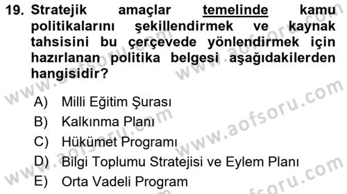 Eğitim Bilimine Giriş Dersi 2024 - 2025 Yılı (Final) Dönem Sonu Sınav Soruları 19. Soru