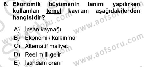 Eğitim Bilimine Giriş Dersi 2024 - 2025 Yılı (Final) Dönem Sonu Sınav Soruları 6. Soru
