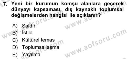 Eğitim Bilimine Giriş Dersi 2025 - 2026 Yılı (Vize) Ara Sınav Soruları 7. Soru