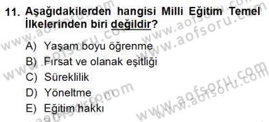 Öğretim İlke Ve Yöntemleri Dersi Ara Sınavı Deneme Sınav Soruları 11. Soru