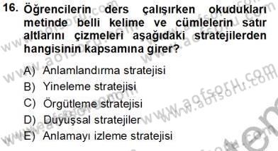 Öğretim İlke Ve Yöntemleri Dersi Ara Sınavı Deneme Sınav Soruları 16. Soru