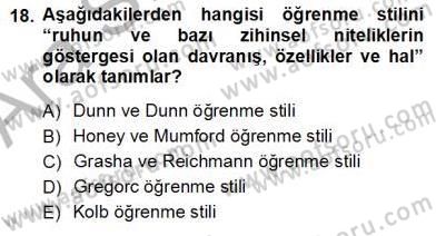 Öğretim İlke Ve Yöntemleri Dersi Ara Sınavı Deneme Sınav Soruları 18. Soru