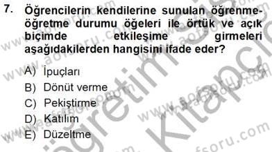 Öğretim İlke Ve Yöntemleri Dersi Ara Sınavı Deneme Sınav Soruları 7. Soru