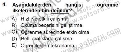 Öğretim İlke Ve Yöntemleri Dersi 2012 - 2013 Yılı (Final) Dönem Sonu Sınav Soruları 4. Soru