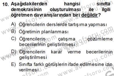 Öğretim İlke Ve Yöntemleri Dersi Ara Sınavı Deneme Sınav Soruları 10. Soru