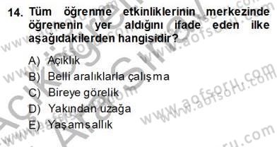 Öğretim İlke Ve Yöntemleri Dersi Ara Sınavı Deneme Sınav Soruları 14. Soru