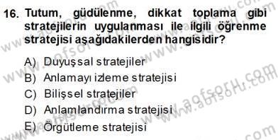 Öğretim İlke Ve Yöntemleri Dersi Ara Sınavı Deneme Sınav Soruları 16. Soru