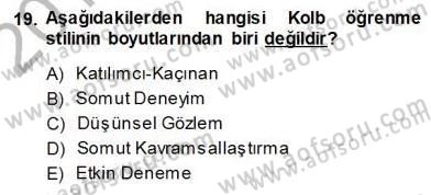 Öğretim İlke Ve Yöntemleri Dersi Ara Sınavı Deneme Sınav Soruları 19. Soru