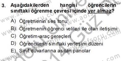 Öğretim İlke Ve Yöntemleri Dersi Ara Sınavı Deneme Sınav Soruları 3. Soru