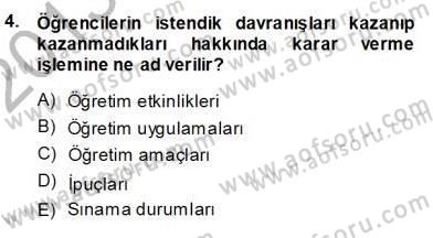 Öğretim İlke Ve Yöntemleri Dersi Ara Sınavı Deneme Sınav Soruları 4. Soru