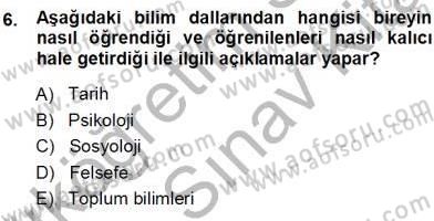 Öğretim İlke Ve Yöntemleri Dersi Ara Sınavı Deneme Sınav Soruları 6. Soru