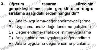 Öğretim İlke Ve Yöntemleri Dersi 2013 - 2014 Yılı (Final) Dönem Sonu Sınav Soruları 2. Soru