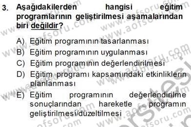 Öğretim İlke Ve Yöntemleri Dersi 2013 - 2014 Yılı (Final) Dönem Sonu Sınav Soruları 3. Soru