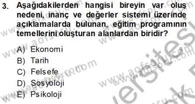 Öğretim İlke Ve Yöntemleri Dersi 2013 - 2014 Yılı Tek Ders Sınav Soruları 3. Soru