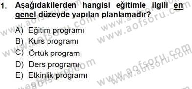 Öğretim İlke Ve Yöntemleri Dersi Ara Sınavı Deneme Sınav Soruları 1. Soru