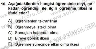 Öğretim İlke Ve Yöntemleri Dersi Ara Sınavı Deneme Sınav Soruları 10. Soru