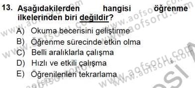 Öğretim İlke Ve Yöntemleri Dersi Ara Sınavı Deneme Sınav Soruları 13. Soru
