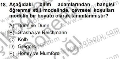 Öğretim İlke Ve Yöntemleri Dersi Ara Sınavı Deneme Sınav Soruları 18. Soru